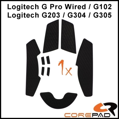 Corepad Soft Grips #739 noir Logitech G Pro / G102 / G203 / G304 / G305 Series